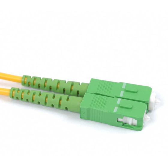 Fiber Optic Patch Cable, SC APC to SC APC, 1 meter, 3mm, Simplex, SM | Plus Corning® SMF-28® Ultra Fiber