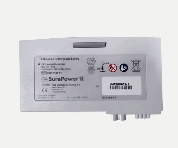 8000-0580-01 8000-0580-30 Battery for ZOLL Propaq MD/X Defibrillator SurePower II
