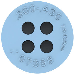 COYOTE Grommet Kits,  4-entry grommet, 0.30 in. to 0.43 in., 7.6 mm to 10.9 mm