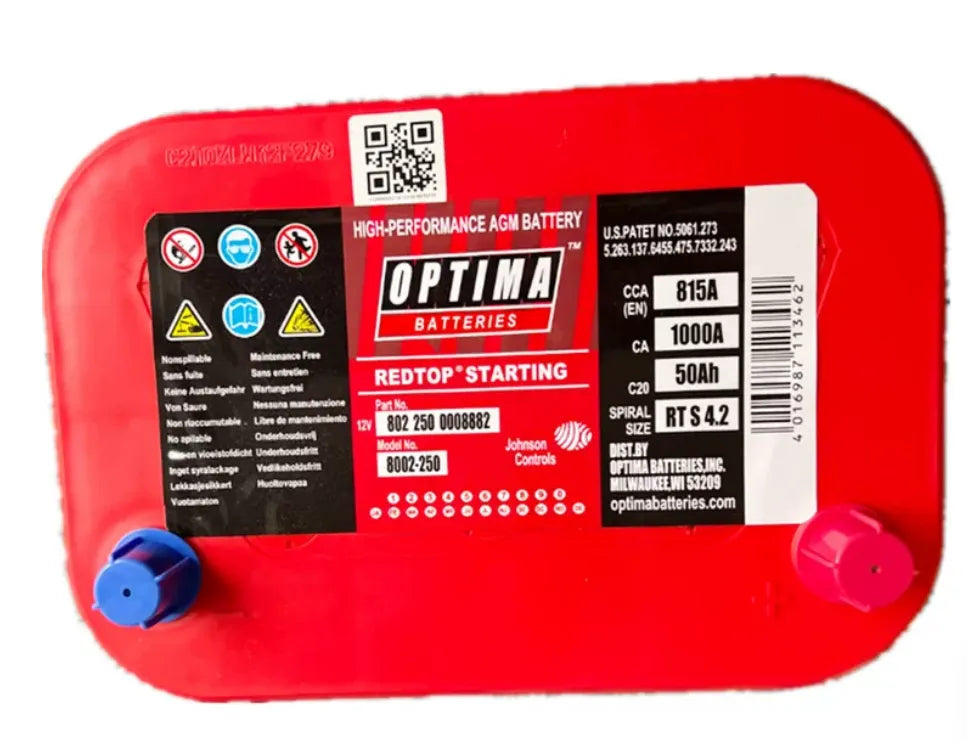 8002-250 Optima BlueTop 8006-252 34M Deep Cycle 815CCA Replacement Battery