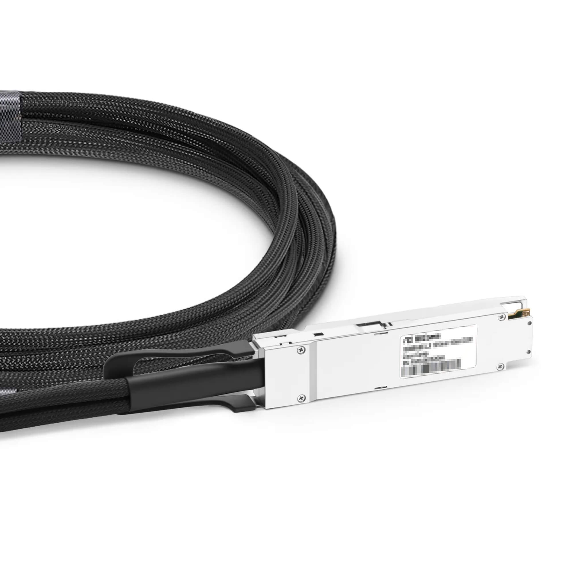NSComm NVIDIA/Mellanox Compatible 800G OSFP Finned Top to 2 x 400G OSFP Flat Top Ethernet Active Electrical Copper Breakout Cable up to 5m(16ft)