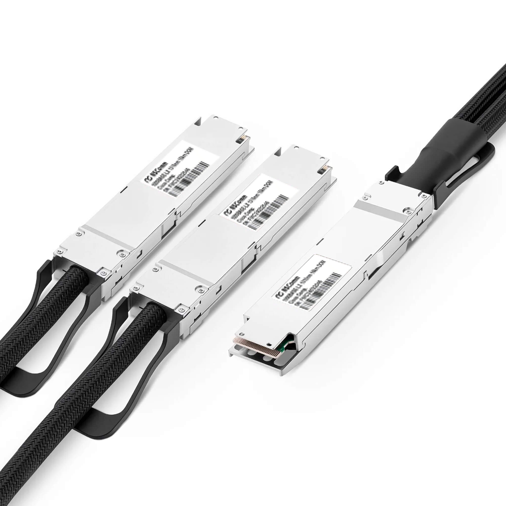NSComm NVIDIA/Mellanox Compatible 800G OSFP Finned Top to 2 x 400G OSFP Flat Top Ethernet Active Direct Attach Copper Breakout Cable up to 5m(16ft)