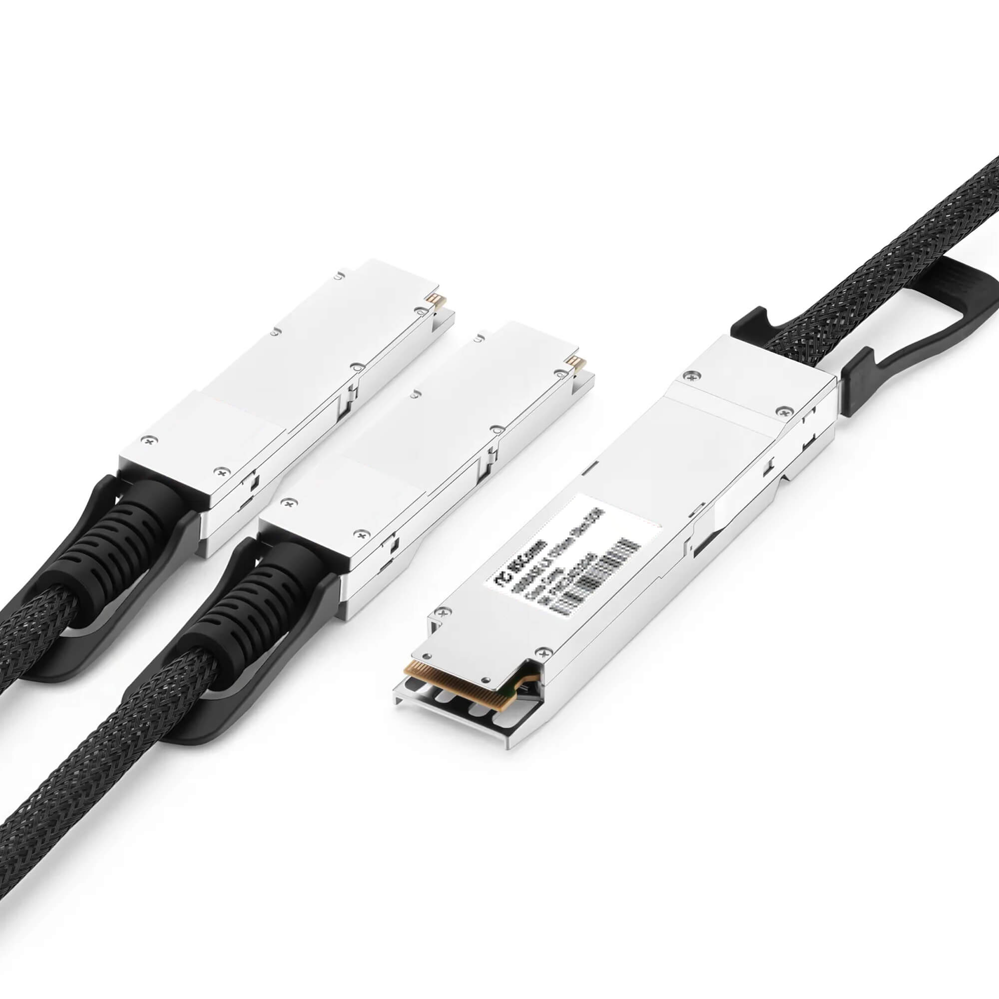 NSComm NVIDIA/Mellanox Compatible 800G OSFP Finned Top to 2 x 400G QSFP112 InfiniBand NDR Active Electrical Breakout Cable up to 5m(16ft)