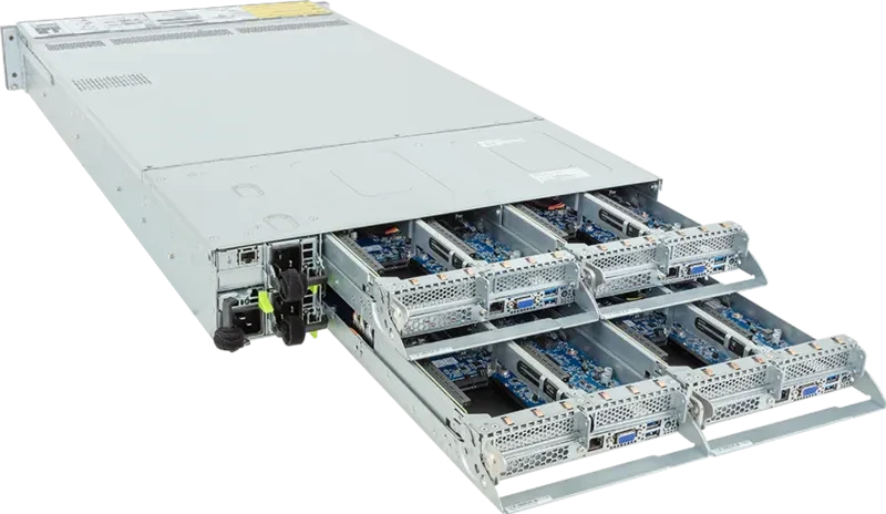 Gigabyte H263-V60-AAW1 NVIDIA Superchip 2U 4-Node 16-Bay Rack-Mountable Server