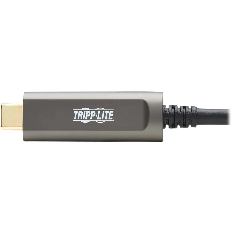Eaton Tripp Lite Series USB-C AOC Cable (M/M) - USB 3.2 Gen 2 (10 Gbps) Plenum-Rated Fiber Active Optical Cable - Data Only, Black, 10 m (33 ft.)