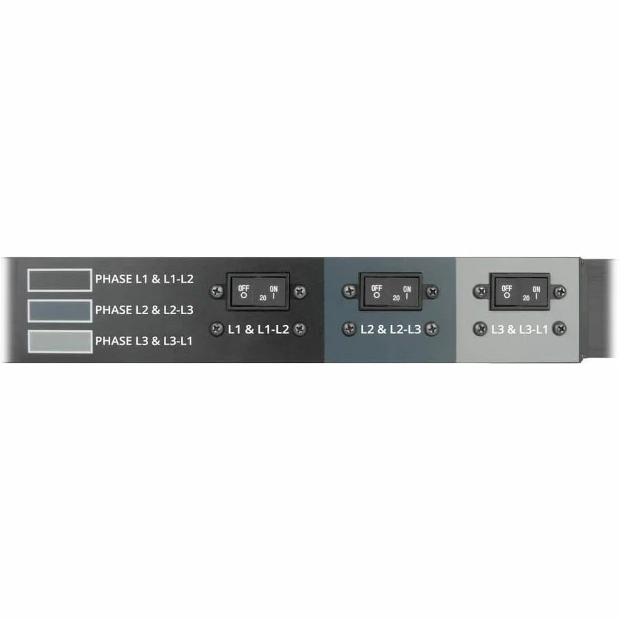 Eaton Tripp Lite Series 8.6kW 208/120V 3-Phase Basic PDU - 48 Outlets (36 C13, 6 C19, 6 5-15/20R), L21-30P Input, 6 ft. Cord, 70 in. 0U Rack