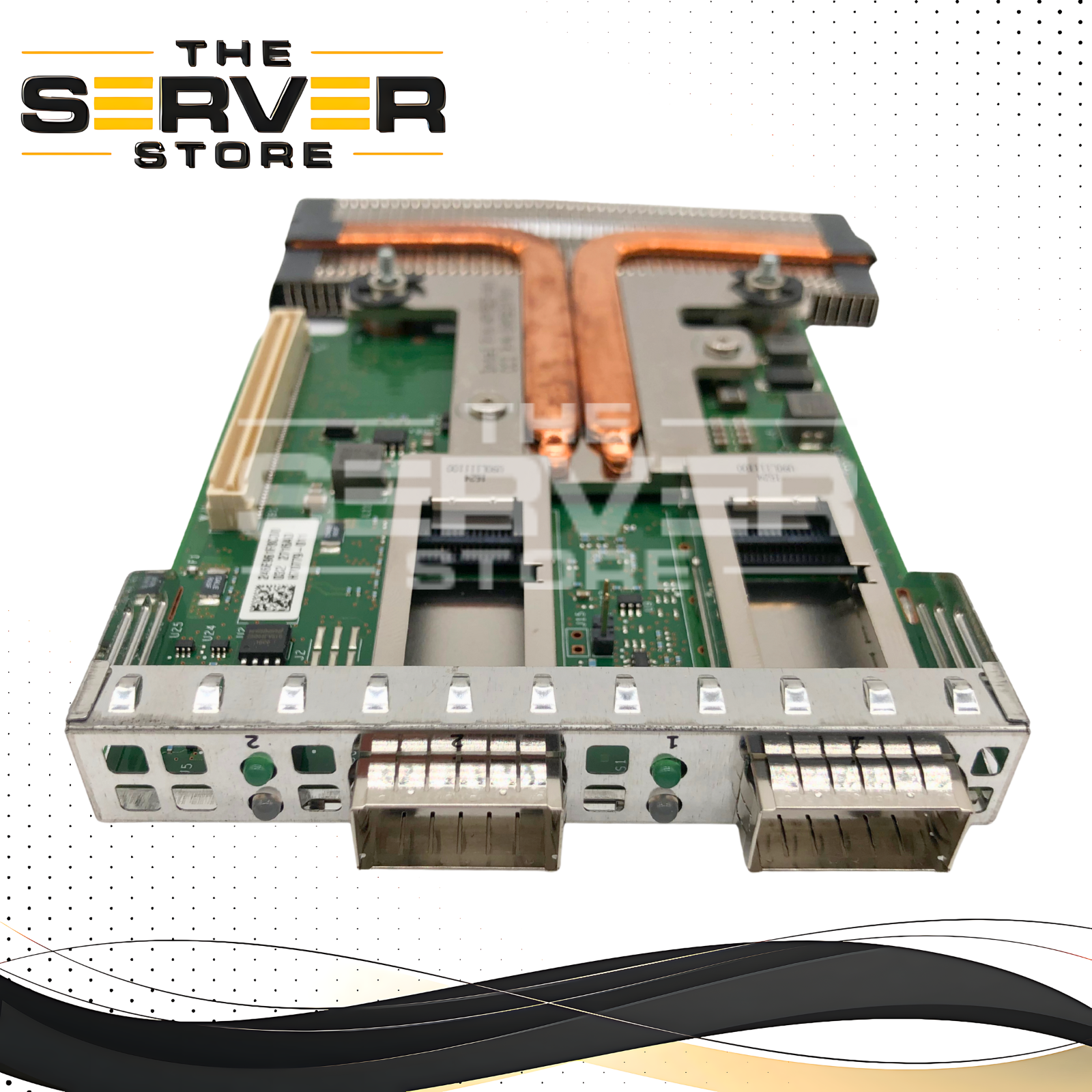 Dell Intel XL710-QDA2 Dual Port 40 Gigabit Ethernet (40GbE) QSFP+ PCIe 3.0 Network Interface Controller (NIC) Mezzanine Card. P/N: XD56X, 0XD56X.