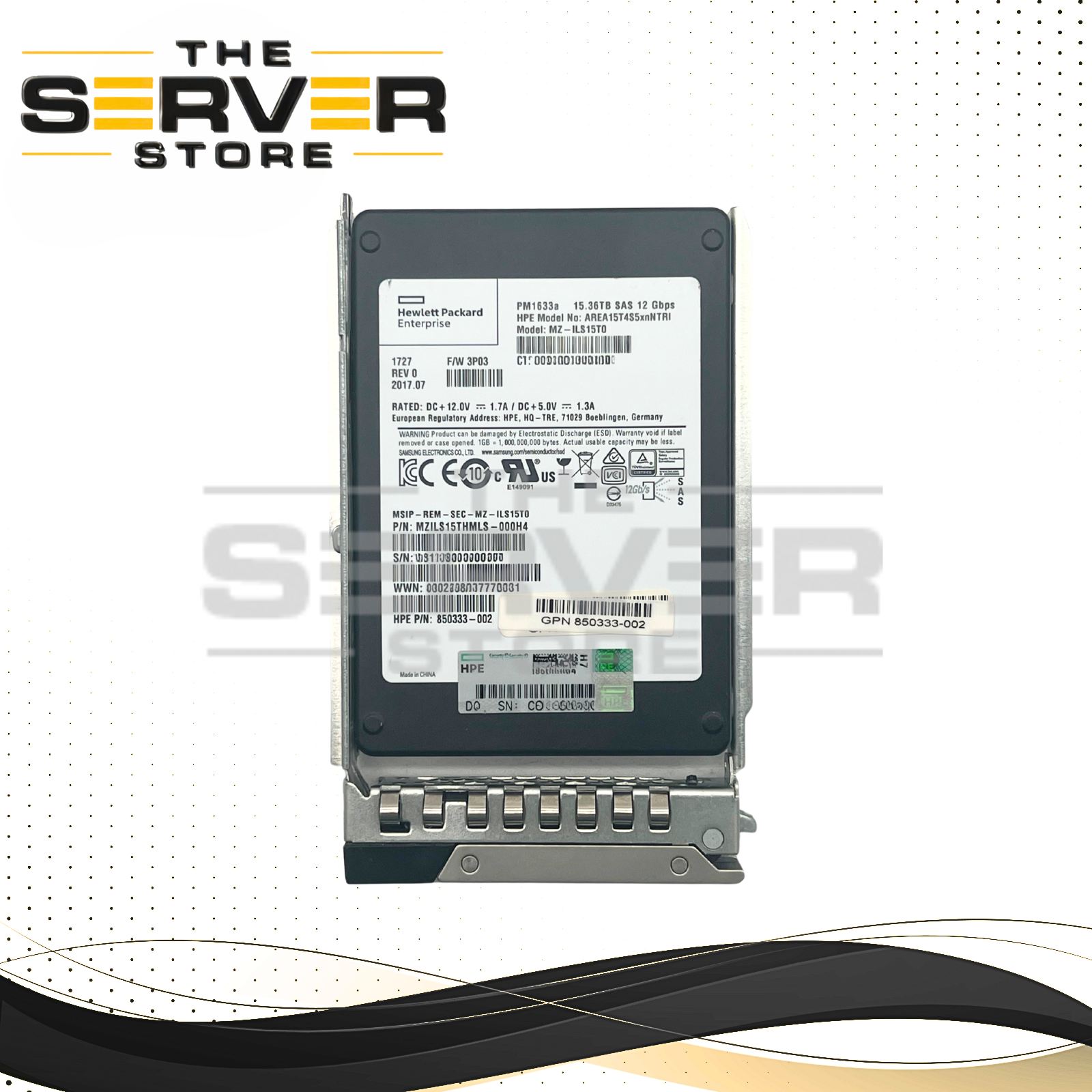 15.36TB Samsung PM1633a 12Gbps SAS SSD MZ-ILS15T0 for Dell PowerEdge R6525/R7525