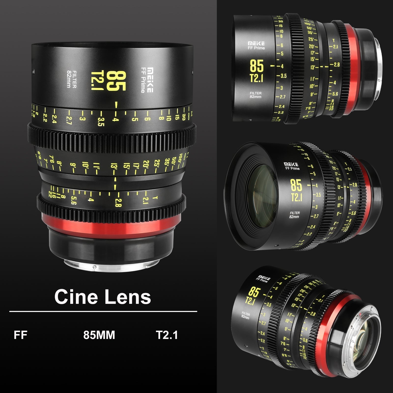 Meike Cinema Full Frame Cinema Prime 85mm T2.1 Lens (Sony E Mount)
