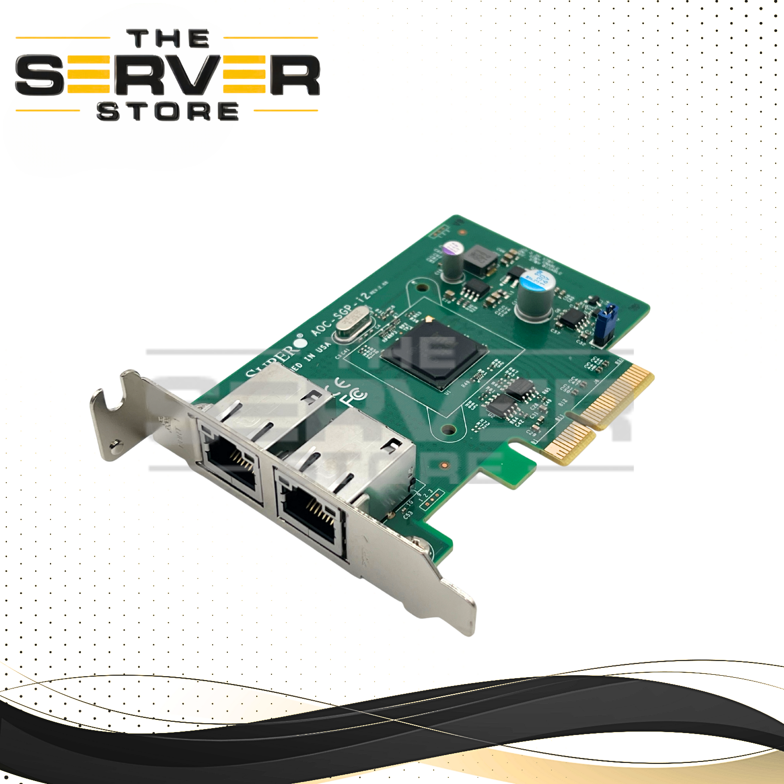 (LOT OF 100) Supermicro 2 Port J-45 Intel i350 GbE PCIe Gigabit NIC Card AOC-SGP-I2