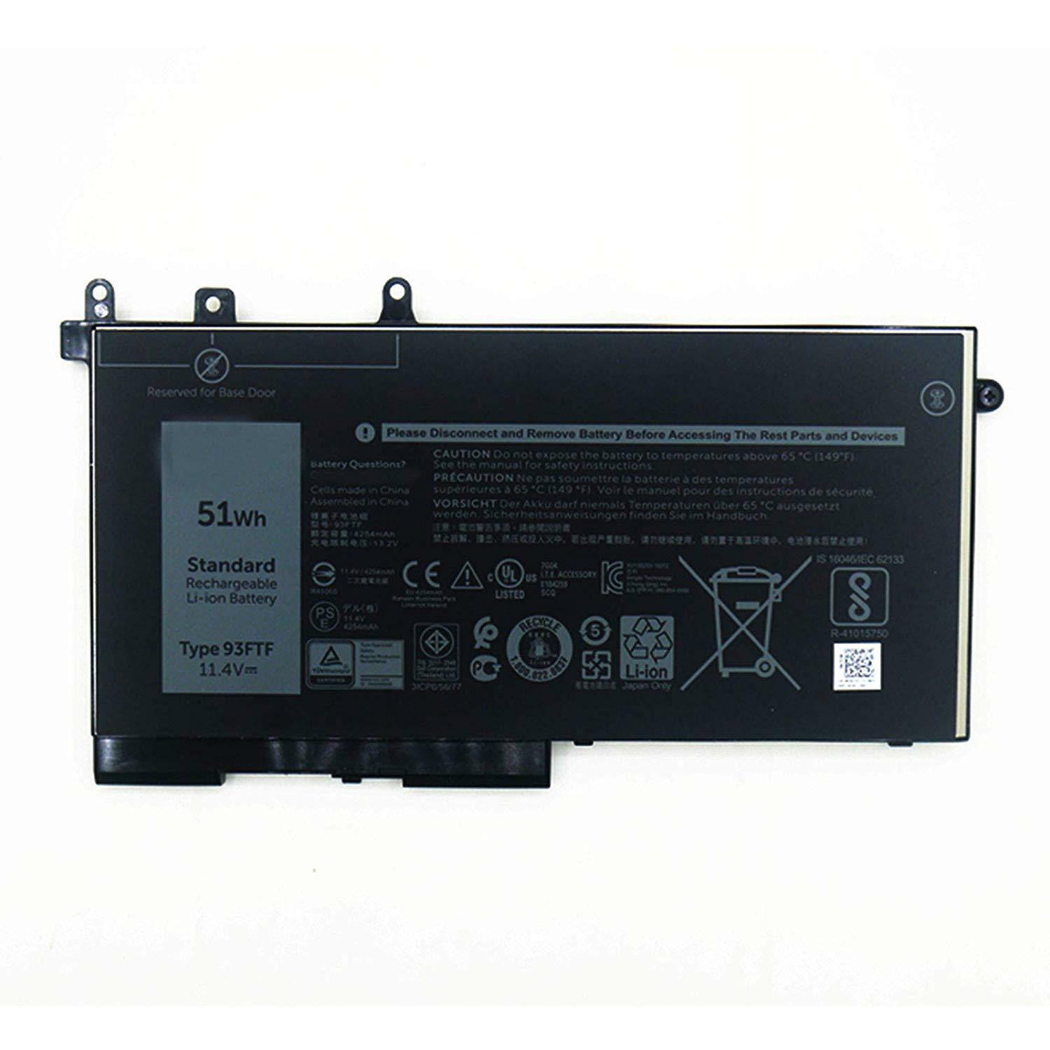 93FTF D4CMT Battery for Dell Latitude 5280 E5280 E5480 Latitude E5580