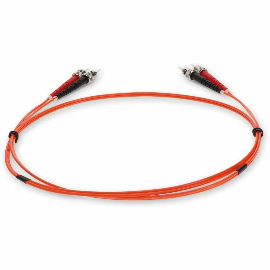 AddOn 1m ST to ST Orange OM1 Duplex OFNR (Riser-Rated) MMF Fiber Patch Cable