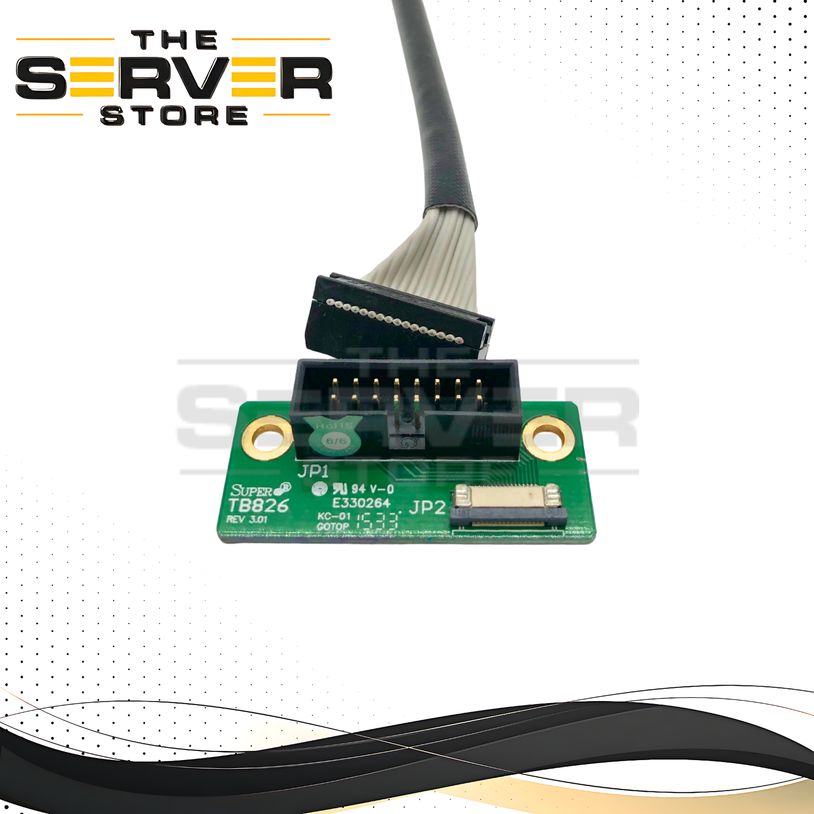 Supermicro Front Control Panel Board with 16-Pin Ribbon Cable for CSE-846, SC216, and Other Server Chassis. P/N: FC-16P, TB826.