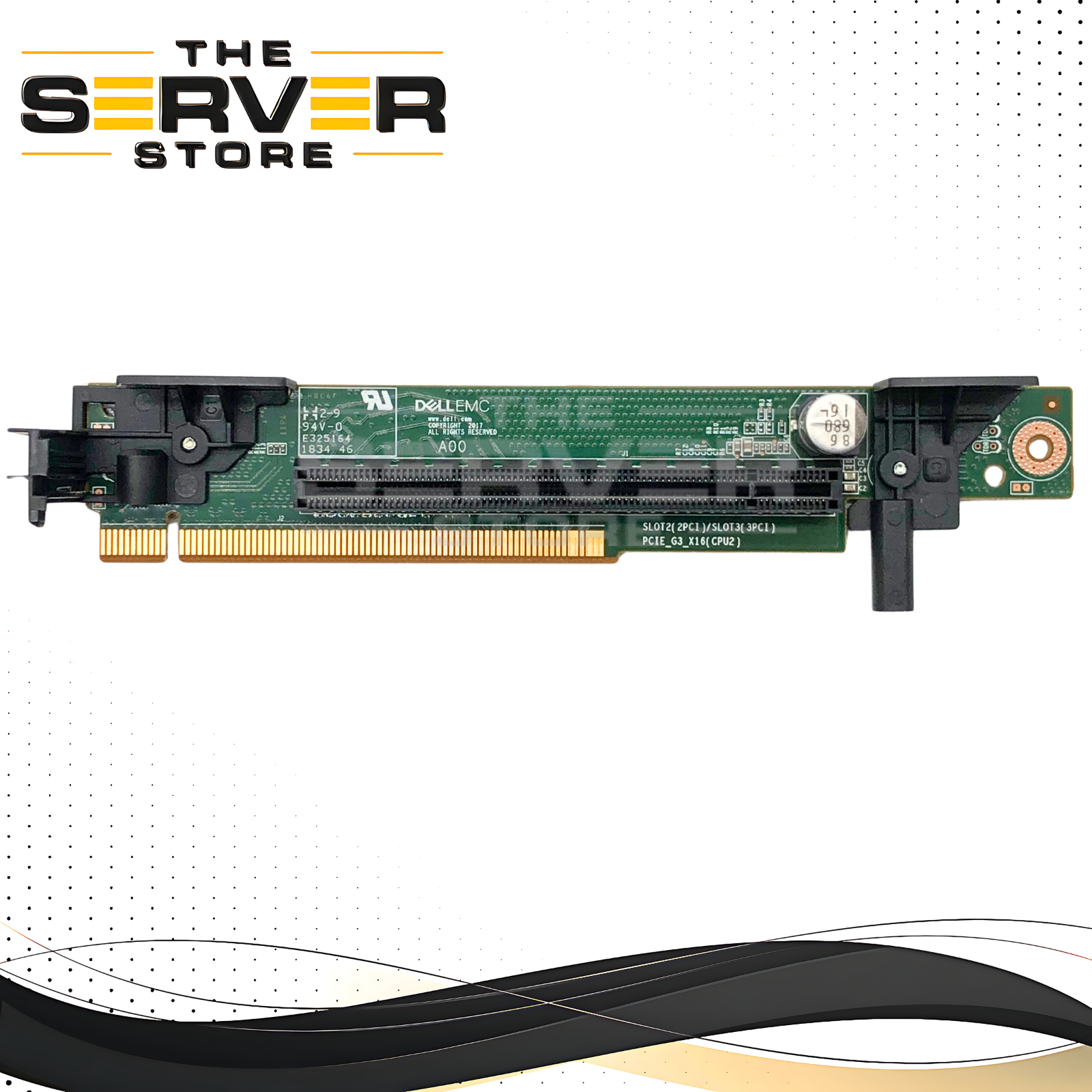 Dell PowerEdge R640 PCI-E Riser 2 Card (4-in-1) for Second CPU. P/N: W6D08, 0W6D08.