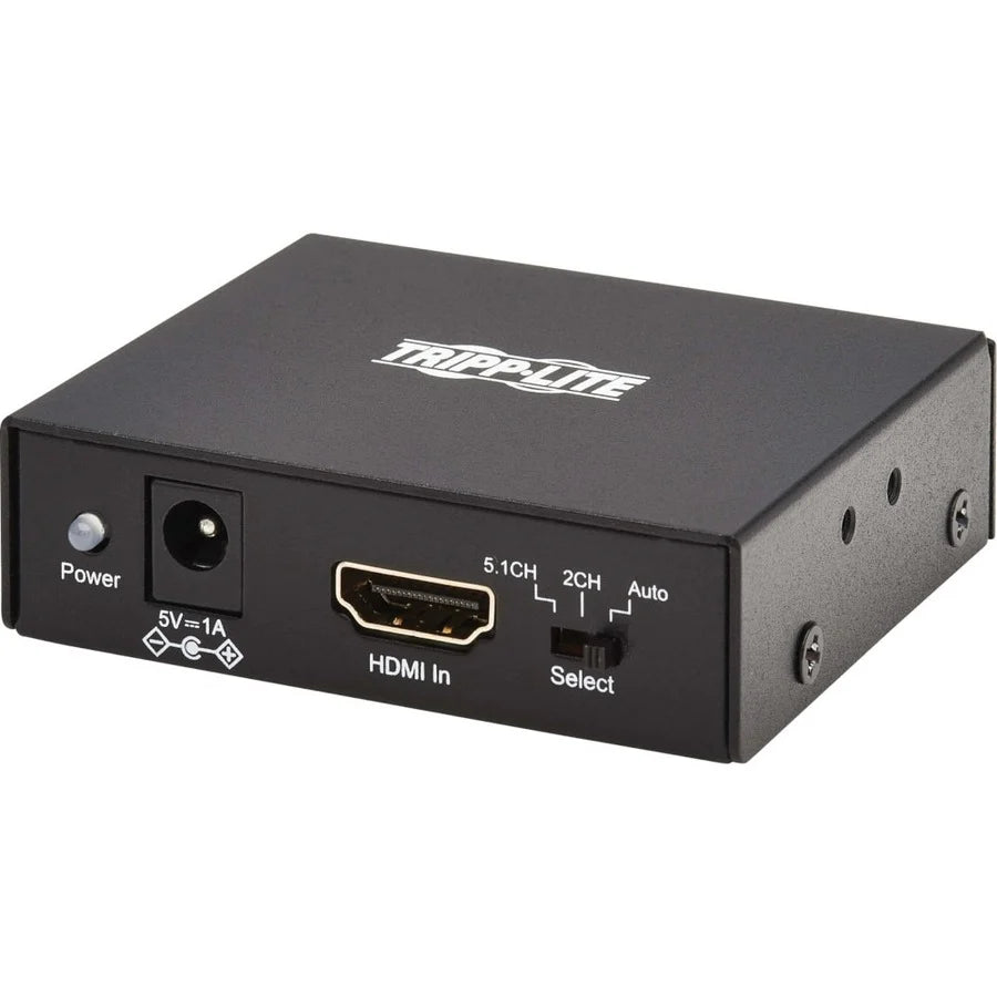 Eaton Tripp Lite Series 4K HDMI Audio De-Embedder/Extractor with TOSLINK, RCA and 3.5 mm Stereo Output, 5.1 Channel, HDCP 2.2, 4K 60 Hz