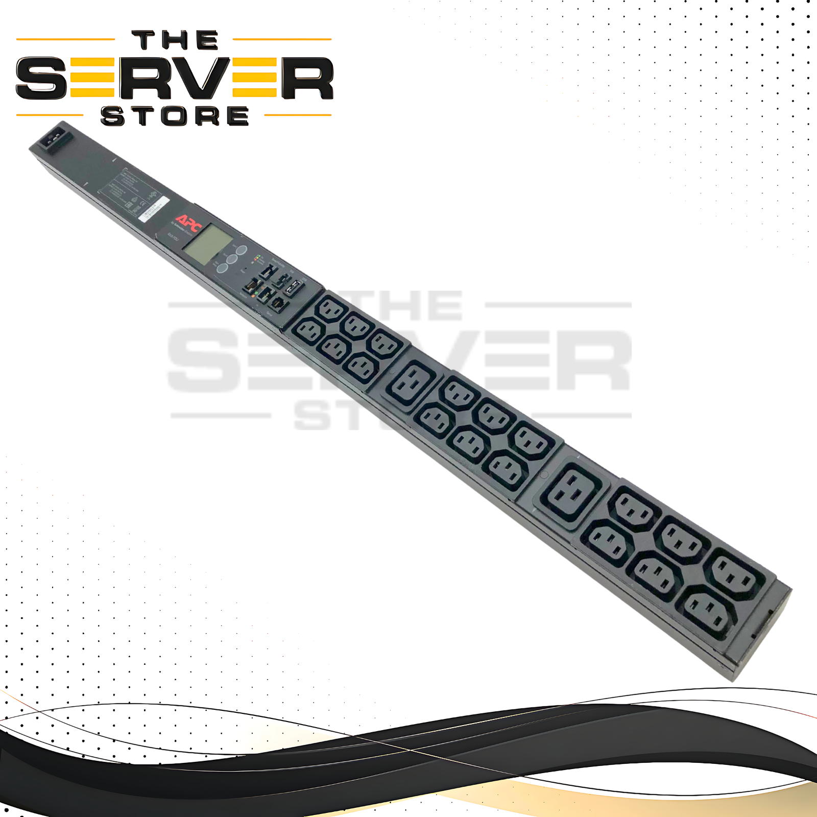 APC Schneider Electric Vertical Rack-Mount PDU (Power Distribution Unit) - Metered Rack, 20-Outlet, 100V-240V/30A, 42U 0U Form Factor. P/N: AP8858NA3.