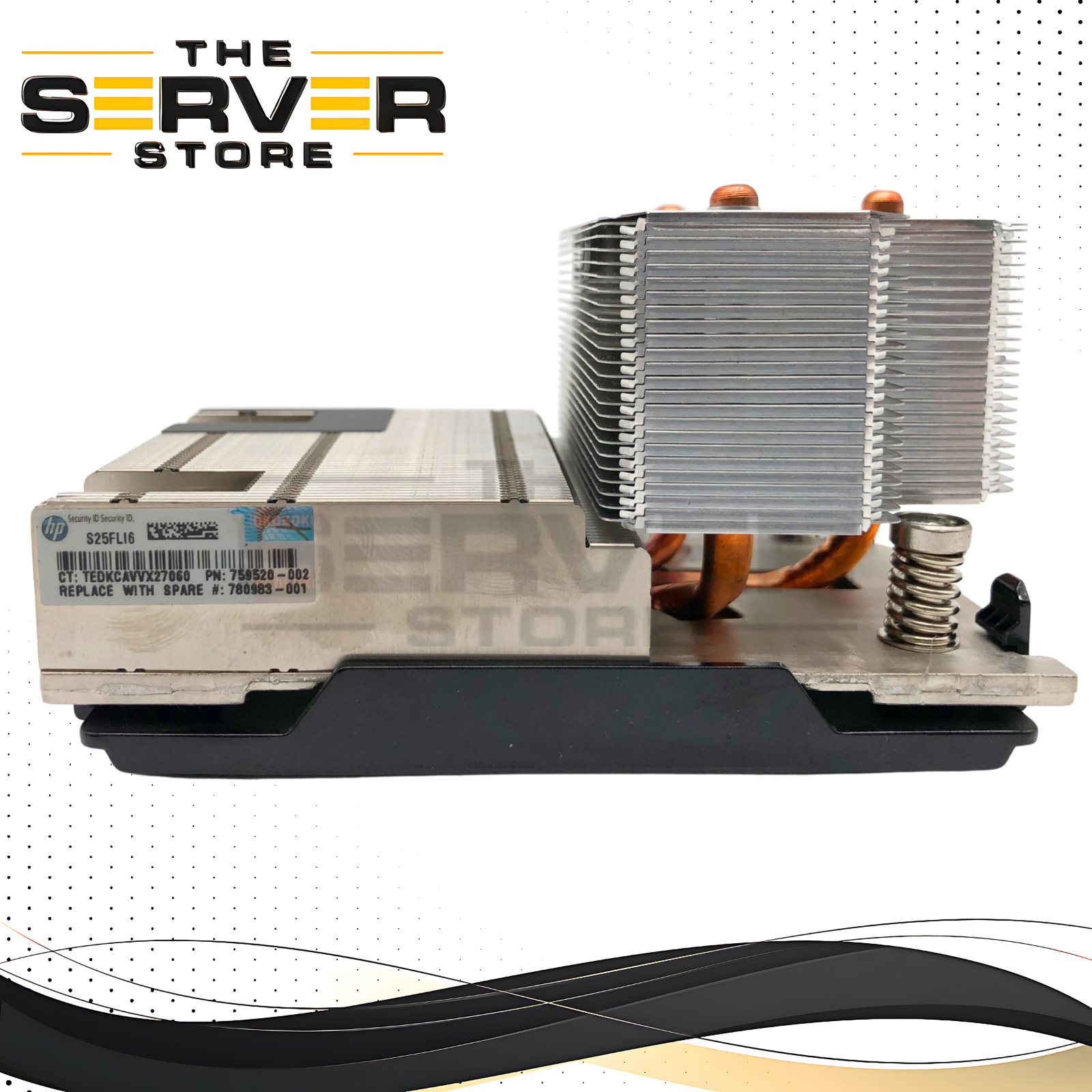 HPE ProLiant DL380 Gen9 Server Standard CPU Heatsink Assembly. P/N: 6043B0147601A3, 777291-001, 759520-002, 780983-001, 747607-001.