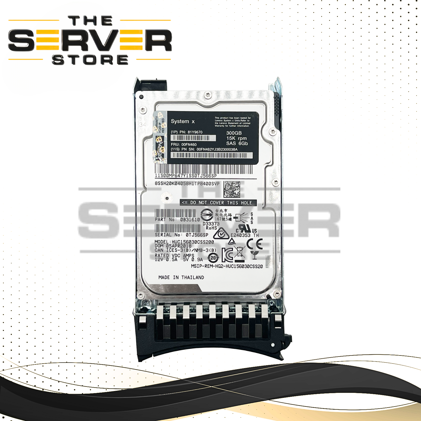 IBM 300GB SAS 12G 15K RPM SFF 2.5" HDD 0B31610 HUC156030CSS200 81Y9670 00FN462 00FN460