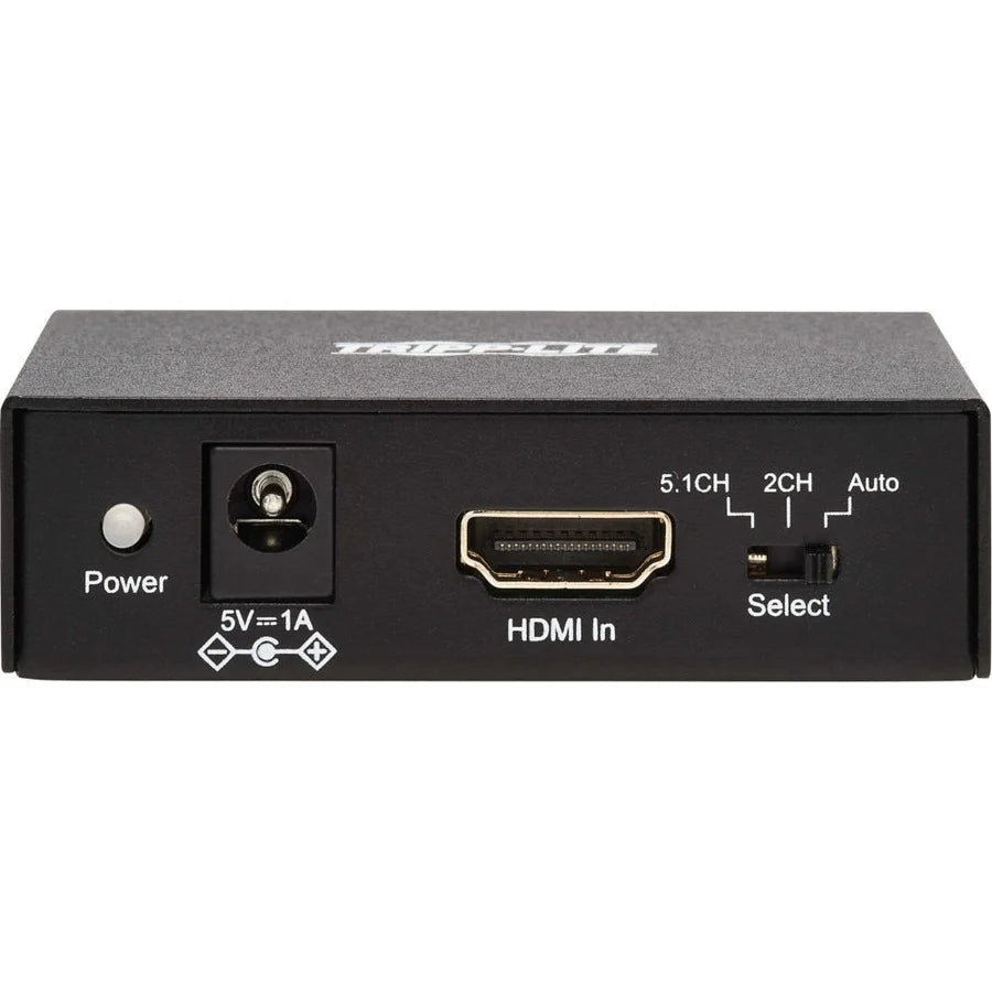 Eaton Tripp Lite Series 4K HDMI Audio De-Embedder/Extractor with TOSLINK, RCA and 3.5 mm Stereo Output, 5.1 Channel, HDCP 2.2, 4K 60 Hz