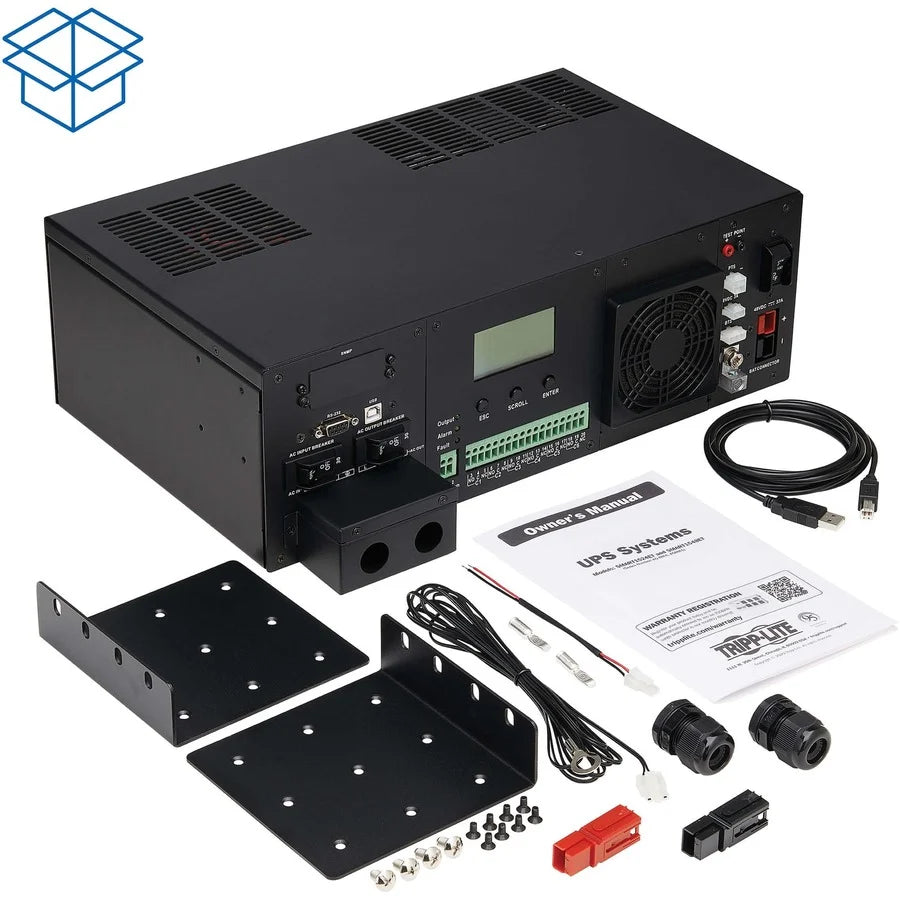 Eaton Tripp Lite Series 120VAC 48VDC 1500VA 1200W Extreme Temperature Network UPS for Industrial and Traffic Networks, 3U, Hardwire, TAA