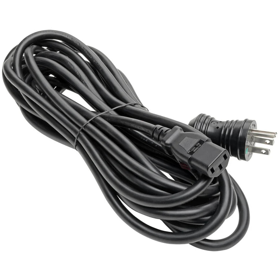 Eaton Tripp Lite Series Hospital-Grade Power Cord, NEMA 5-15P to Locking IEC C13 - Green Dot, 15A, 125V, 14 AWG, 25 ft. (7.62 m), Black