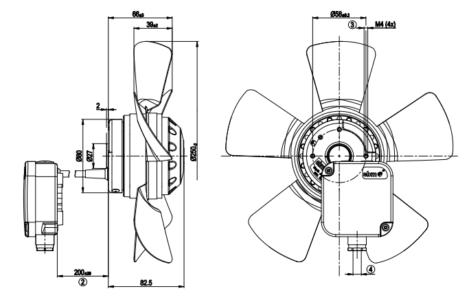 A2D250-AA06-84 Ebmpapst  AC AXIAL FAN 380V