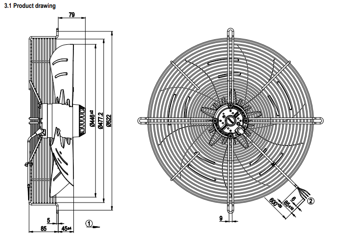 A4E450-AP01-02 ebm-papst  FAN AXIAL