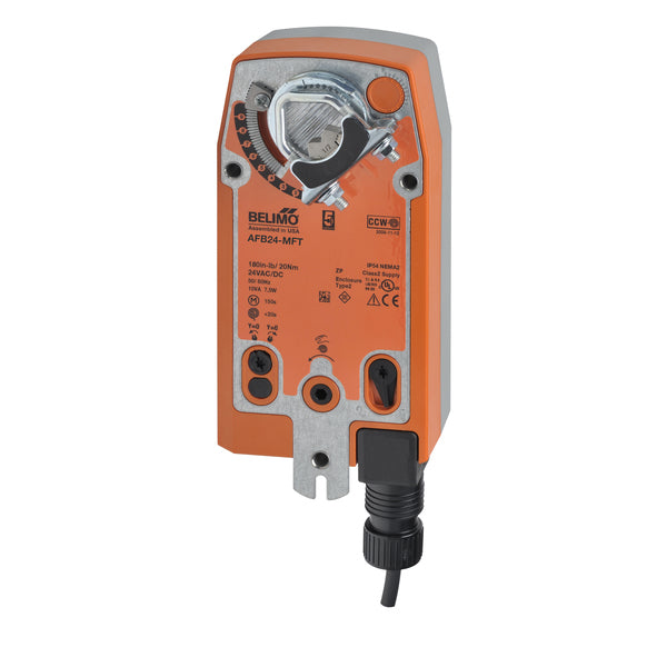 AFB24-MFT | Belimo Programmable Spring Return Damper Actuator 180 In Lb 24V