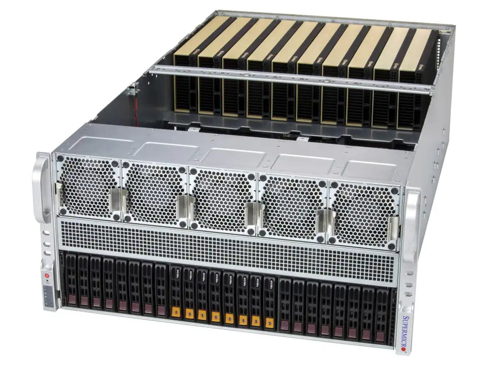 AS -5126GS-TNRT2 Supermicro GPU A+ Server, 2 x AMD EPYC 9845, 24 x 128GB RAM, 8 x 15.3TB NVMe SSD, 6 x NVIDIA H200 141GB GPU - NEW