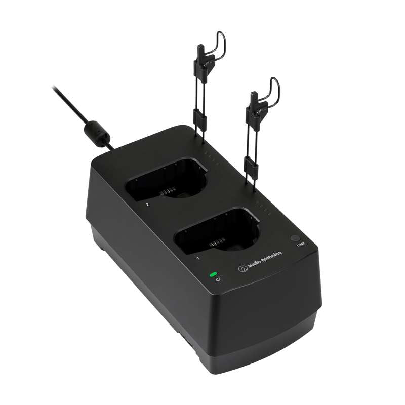 Audio Technica ESW‑CHG4 Two‑Bay Body‑Pack and Handheld Charging Station for Engineered Sound Wireless