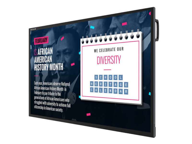 Avocor H-20 Series 65" 4K Pcap LED Interactive Display, TAA