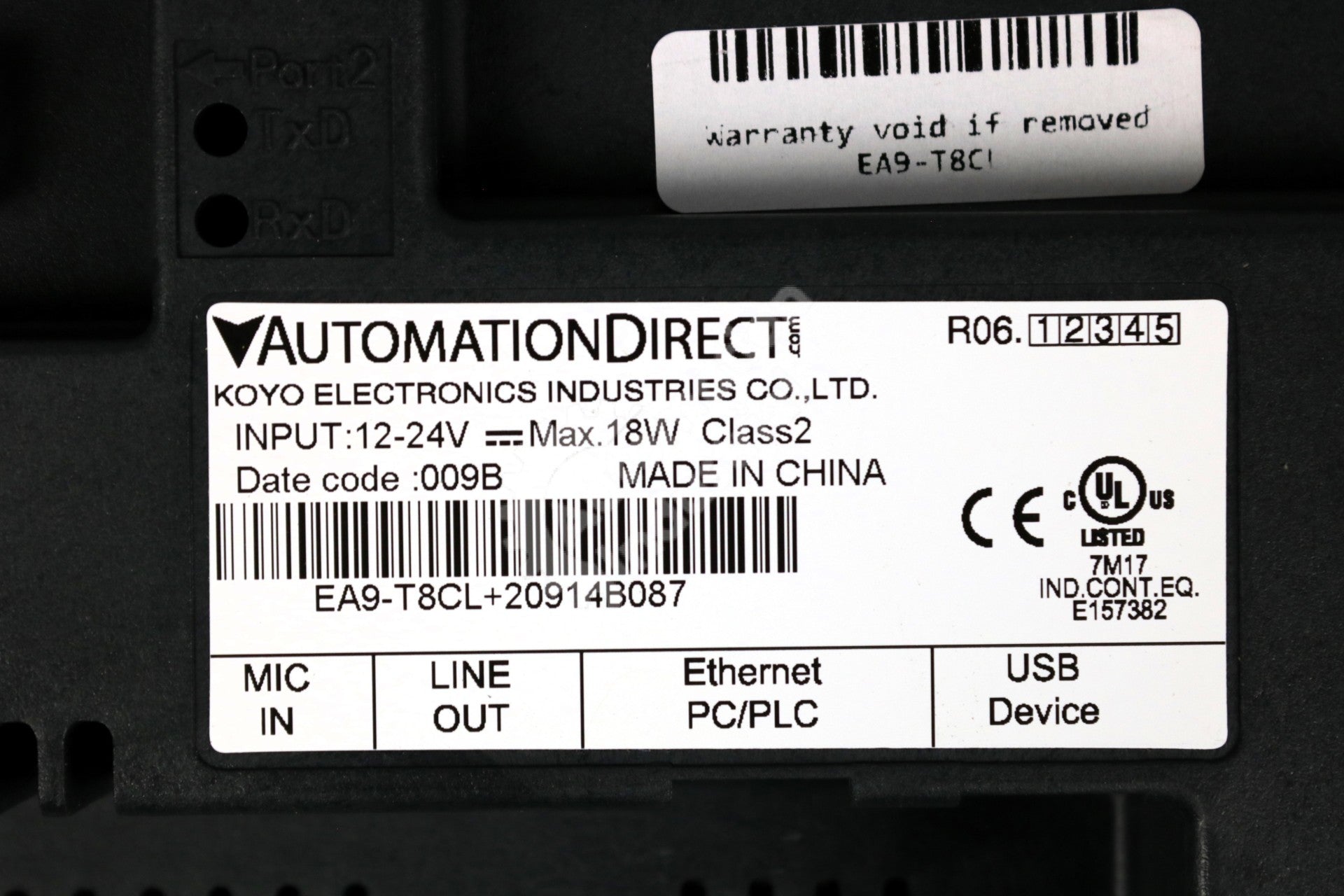 EA9-T8CL by Automation Direct C-More 8in Touch Screen HMI EA9 Series