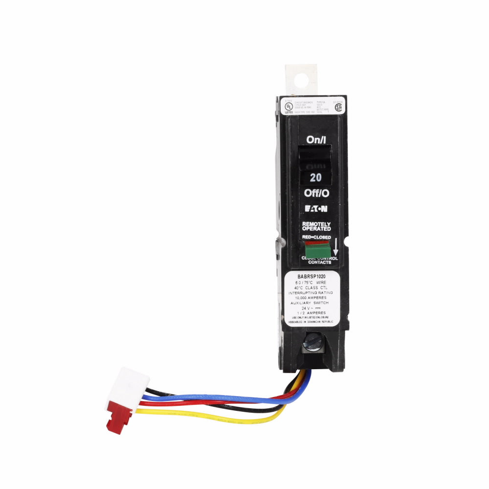 BABRSP1020 | Eaton 20A 1-Pole 120V Quicklag Molded Case Circuit Breaker with Status Switch