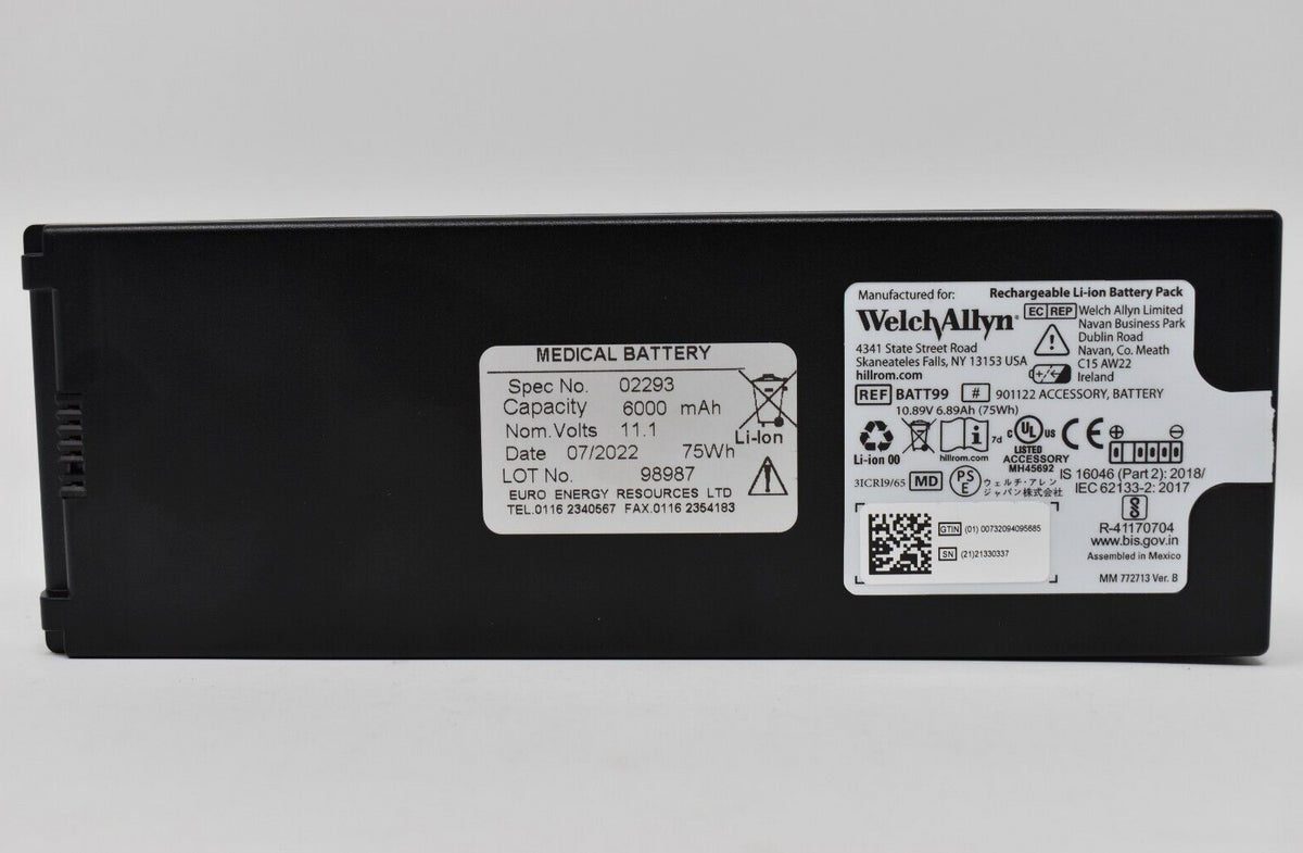 BATT69 BATT99 6408-A Battery for Welch Allyn Connex VSM 6000 & Connex Spot