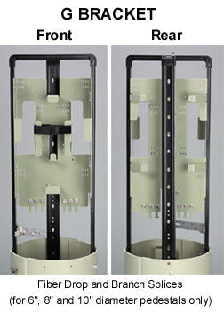 10" Diameter Fiber Pedestal with 24 Drop Max Qty, 6 Tray Capacity