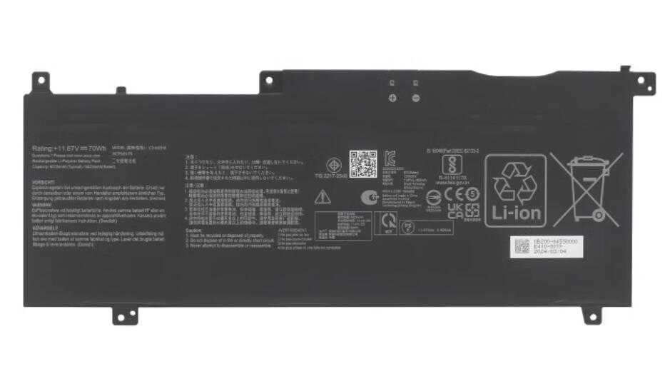 C31N2310 Battery for Asus Vivobook S 15 S5507 S5507Q ProArt PZ13 70Wh