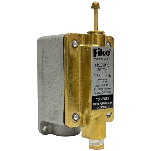 Fike C70-202 DPST Pressure Switch Assembly for Fire Suppression Systems