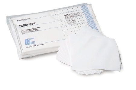 Chemtronics C900 Twillwipes 9"x9" Dry Cotton Wipes, 100 ct.