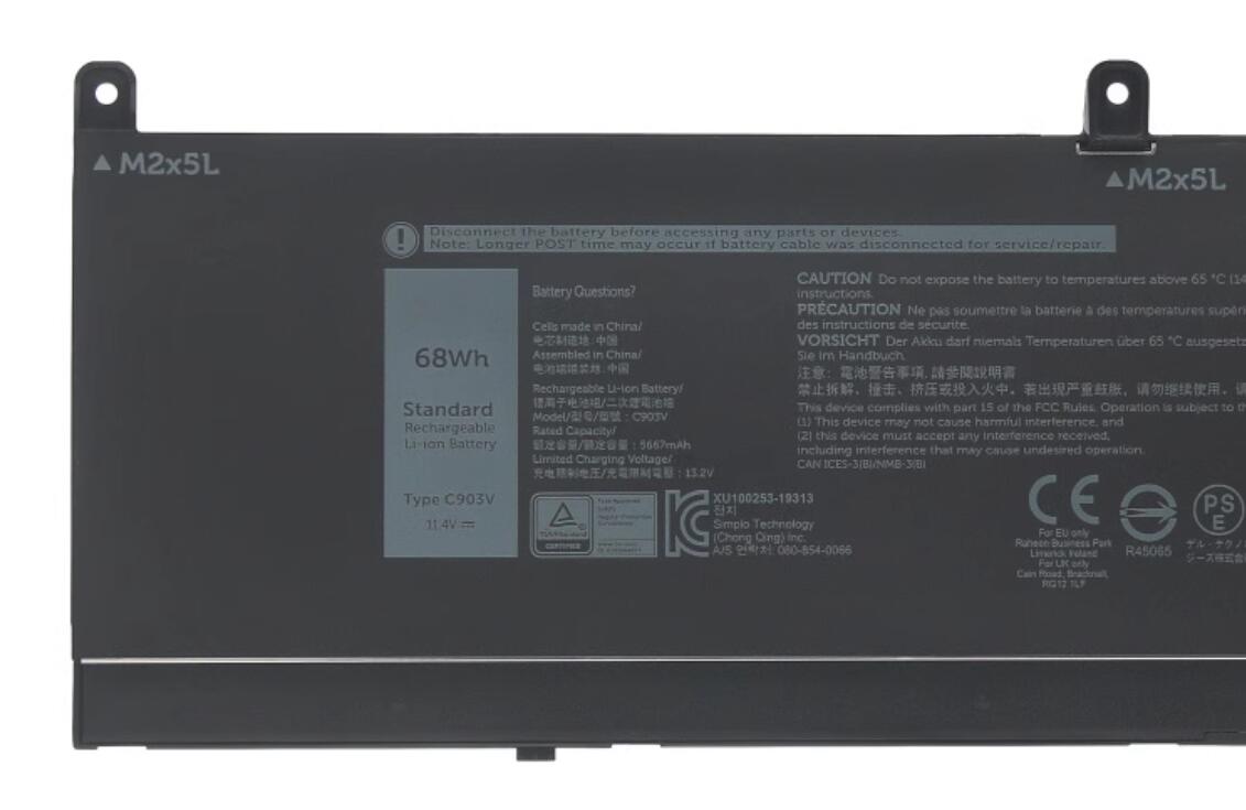 C903V Battery for Dell Precision 7560  7760 Precision 7550 447VR 17C06
