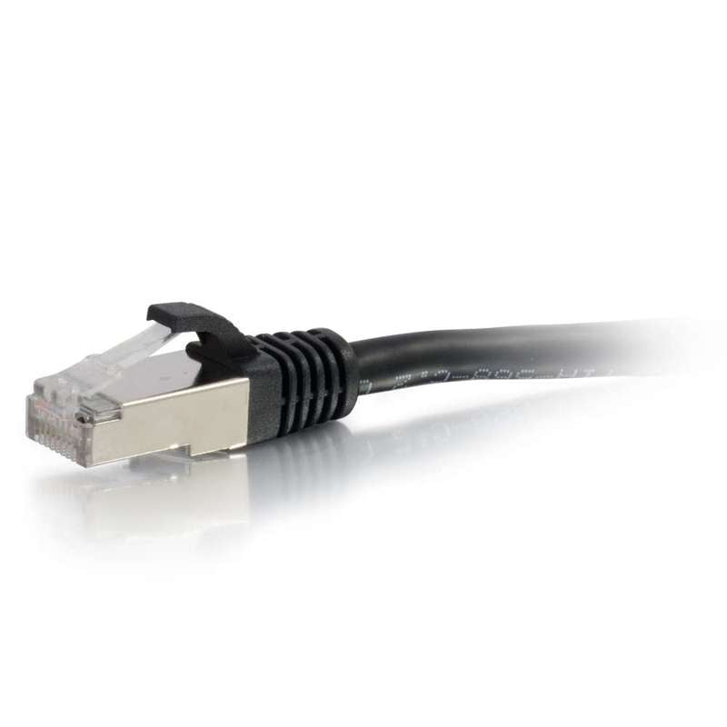 Cables To Go 35ft (10.7m) Cat6a Snagless Shielded (STP) Ethernet Network Patch Cable - Black