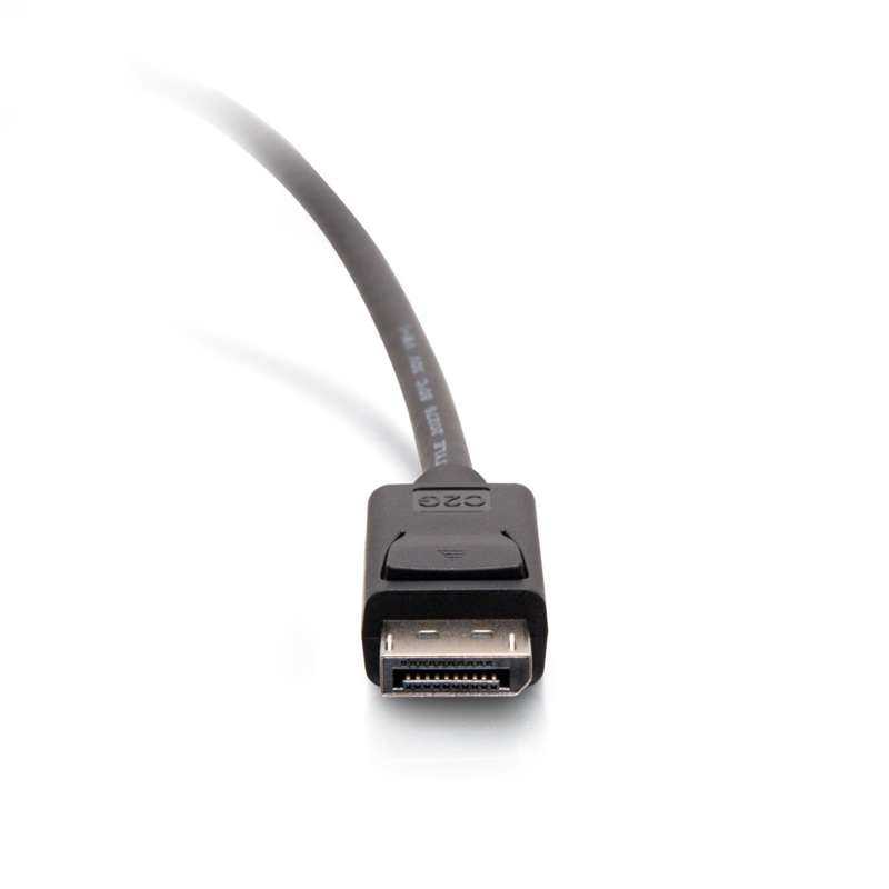 Cables To Go 1ft (0.3m) DisplayPort Cable with Latches 4K 60Hz UHD M/M - Black
