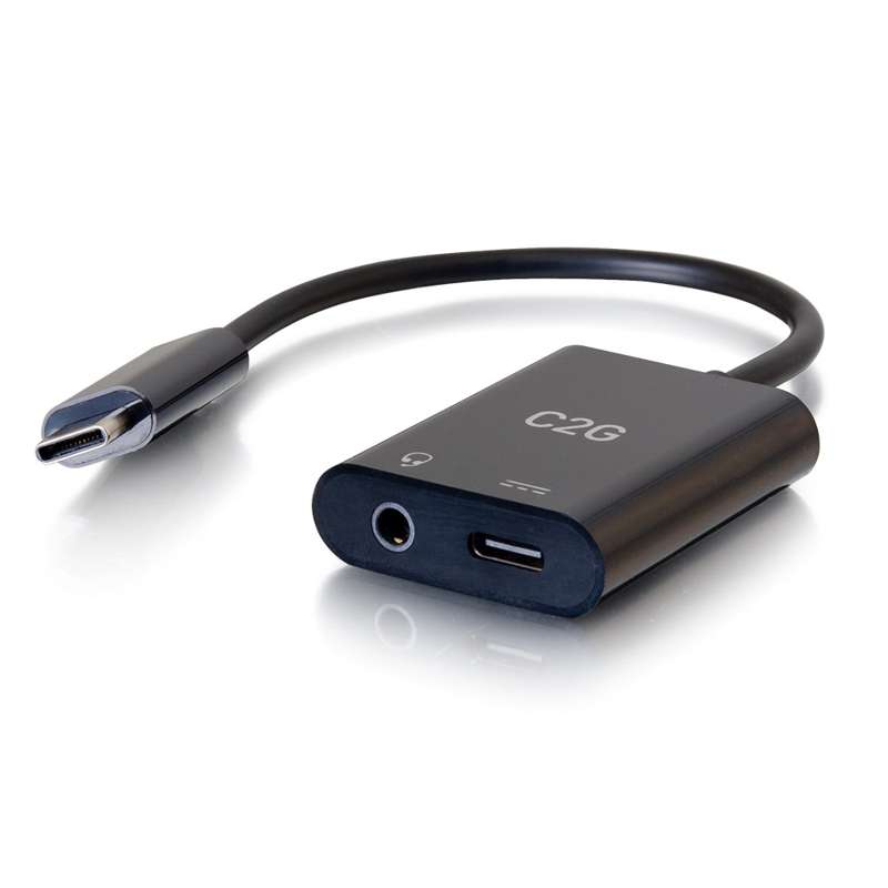 Cables To Go USB-C to AUX Multiport Adapter (3.5mm) with Power Delivery up to 100W