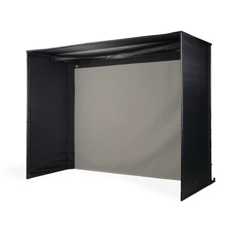 Carl's Place DIY Golf Simulator Enclosure Kit (7′7″ × 10′ × 5′) with High‑Contrast Gray Impact Screen