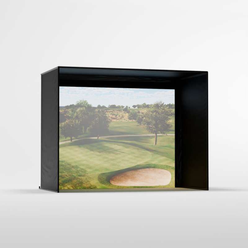 Carl's Place DIY Golf Simulator Enclosure Kit (7′7″ × 10′ × 5′) with Standard Impact Screen
