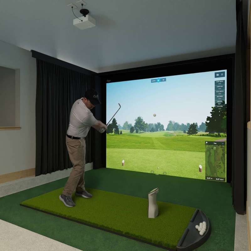 Carl's Place DIY Golf Simulator Enclosure Kit (8′ × 8′ × 5′) with Preferred Impact Screen