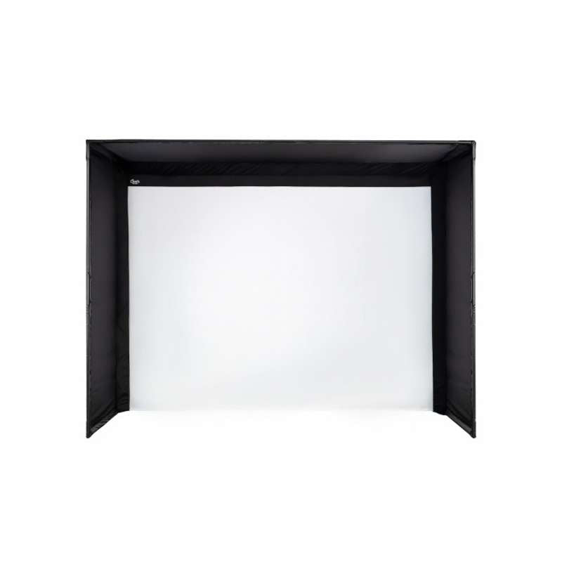 Carl's Place DIY Golf Simulator Enclosure Kit (7′7″ × 10′ × 5′) with Premium Golf Impact Screen