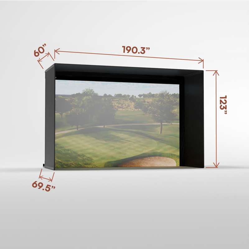 Carl's Place Pro Golf Simulator Enclosure Kit (10' × 15'5" × 5') with Premium Impact Golf Screen