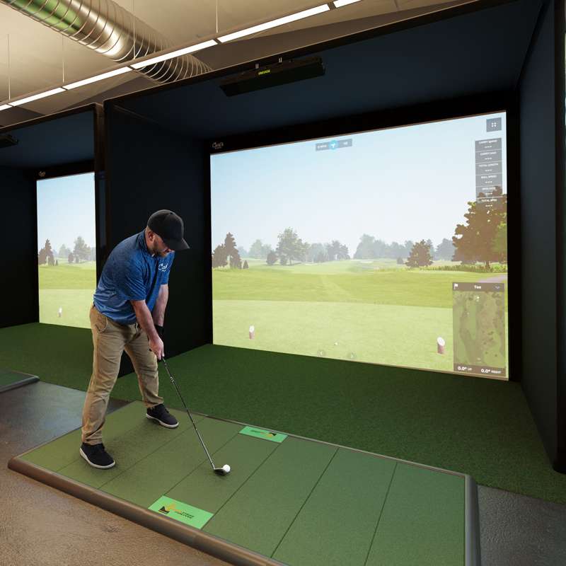 Carl's Place Pro Golf Simulator Enclosure Kit (8'5" × 11' × 5') with Premium Impact Golf Screen