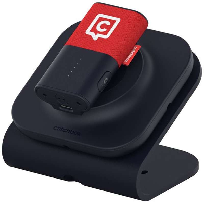 Catchbox Plus System with 4 channel Hub DSP receiver with 1 Cube, 1 Clip, 1 Stick incl chargers, Standard - Red