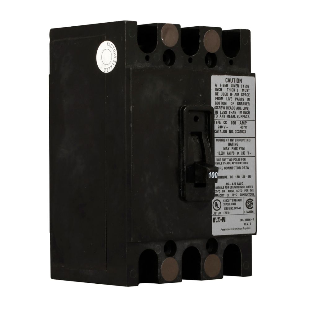 Eaton CC3225X 225A 3-Pole BR Main Breaker Kit for Modular Metering Systems